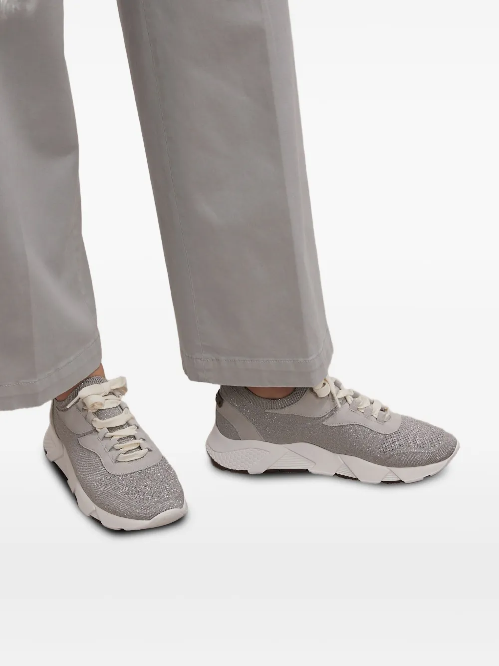 Peserico Sneakers met glitter Grijs