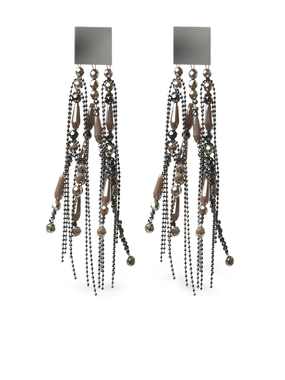 Peserico beaded earrings | Silver | Image 1