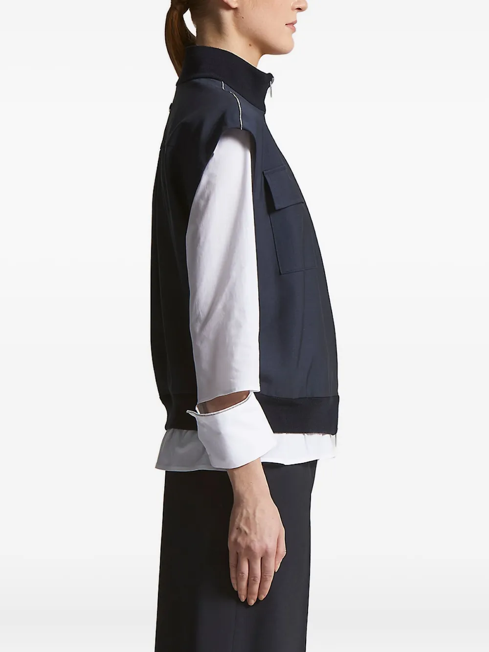 Peserico zip-front gilet Zwart