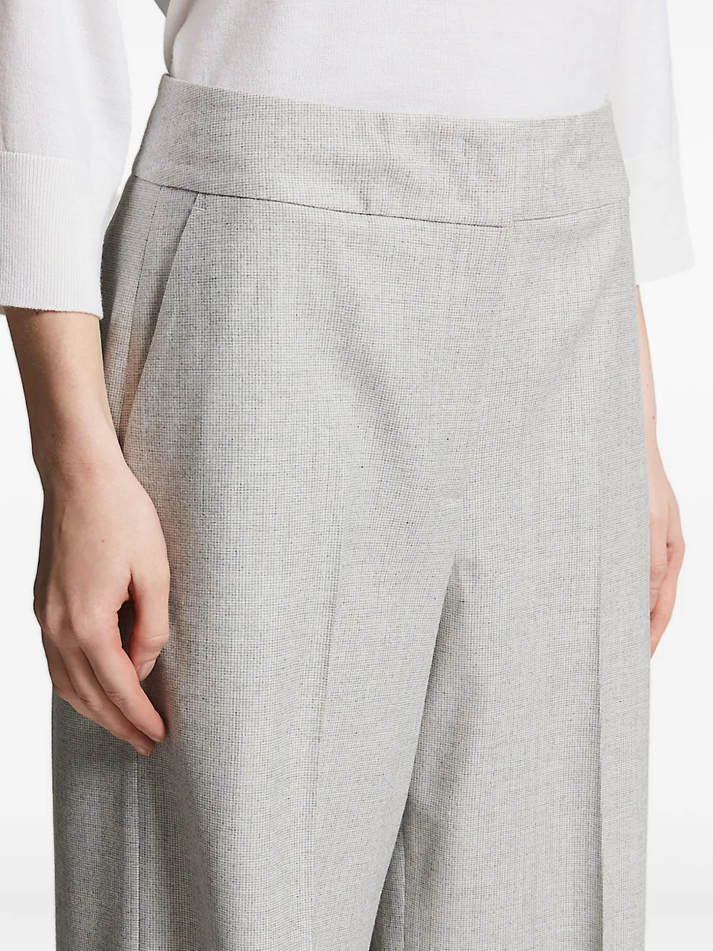 Peserico pleated wide-leg trousers Grijs