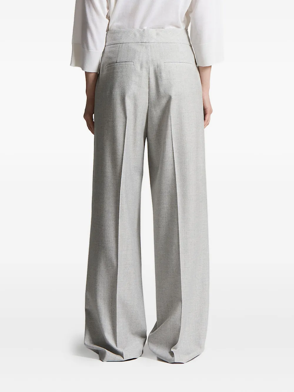 Peserico pleated wide-leg trousers Grijs