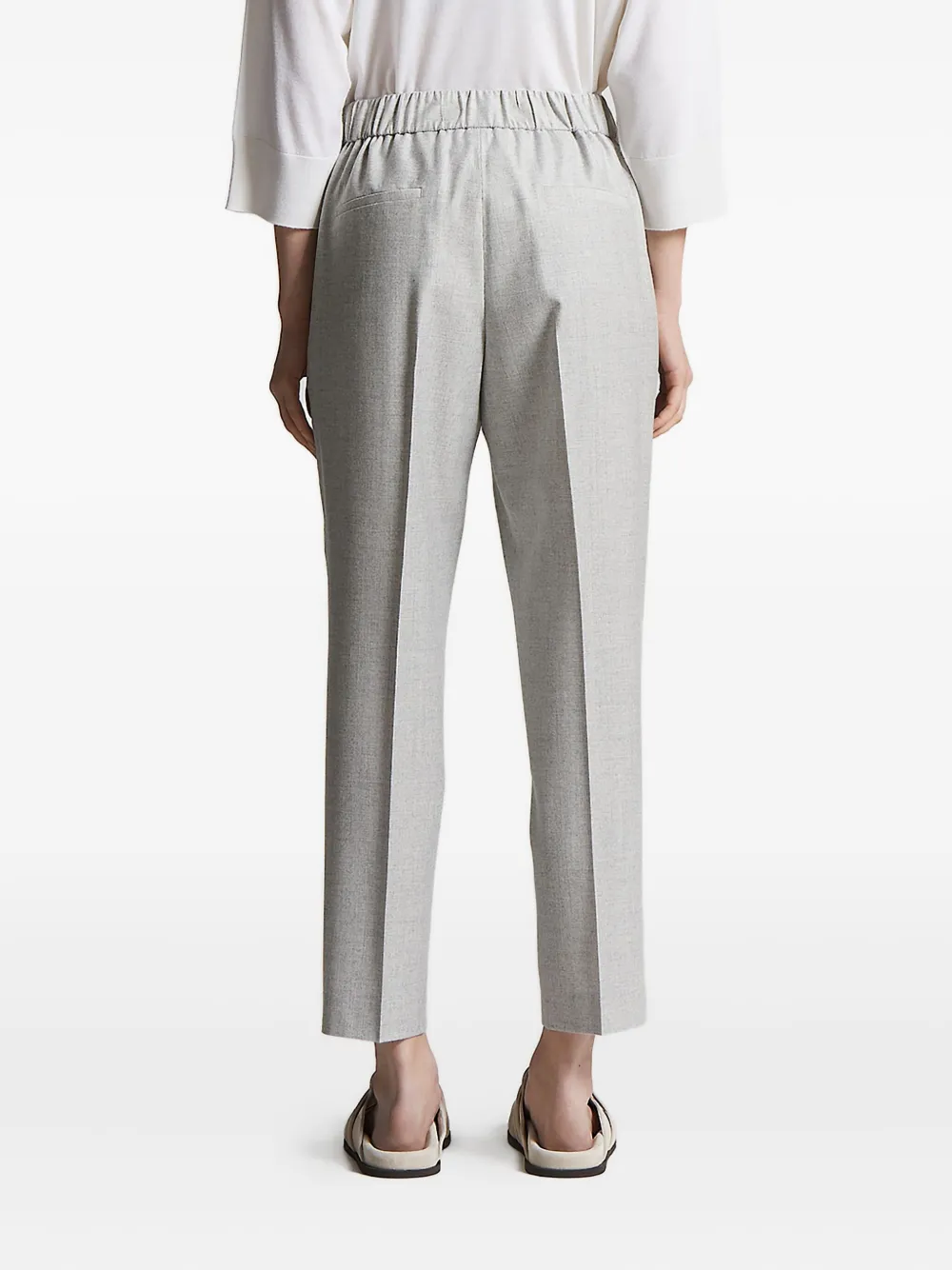 Peserico elastic-waist trousers Grijs