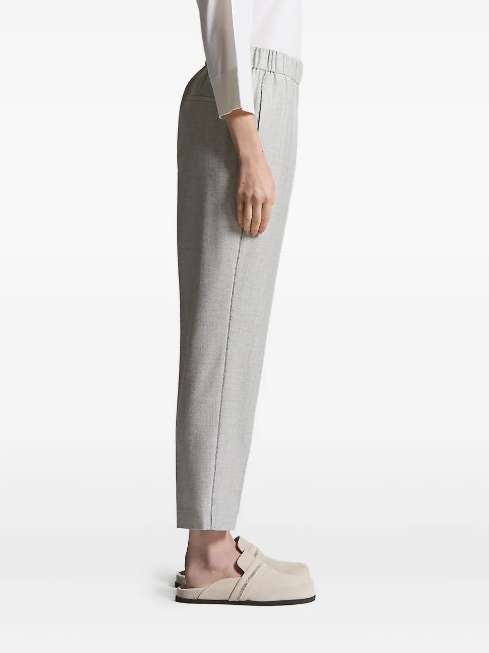 Peserico elastic-waist trousers - Grijs