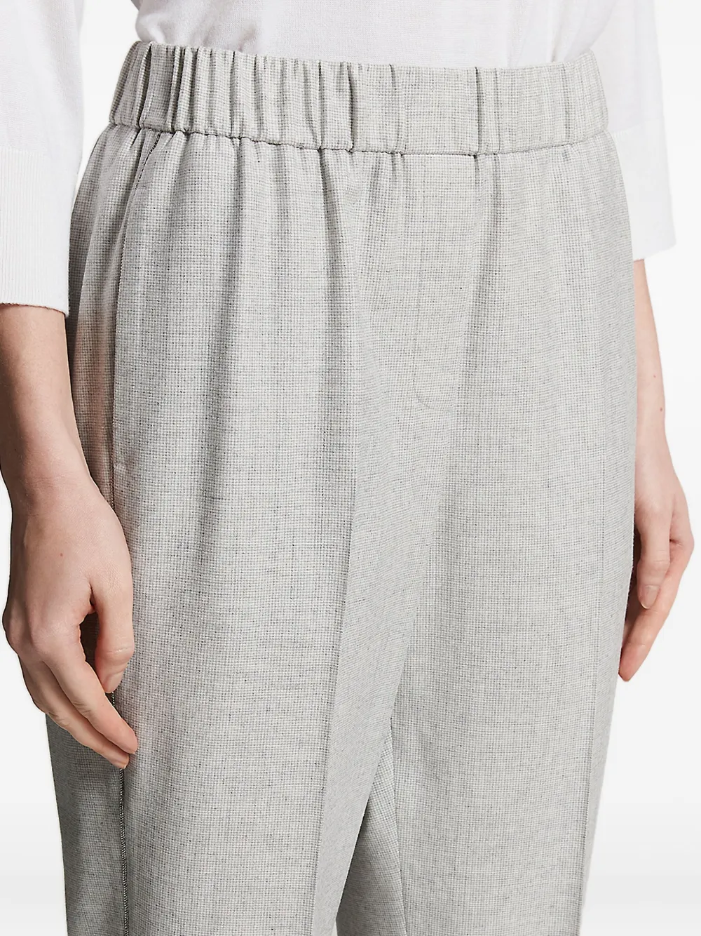 Peserico elastic-waist trousers Grijs