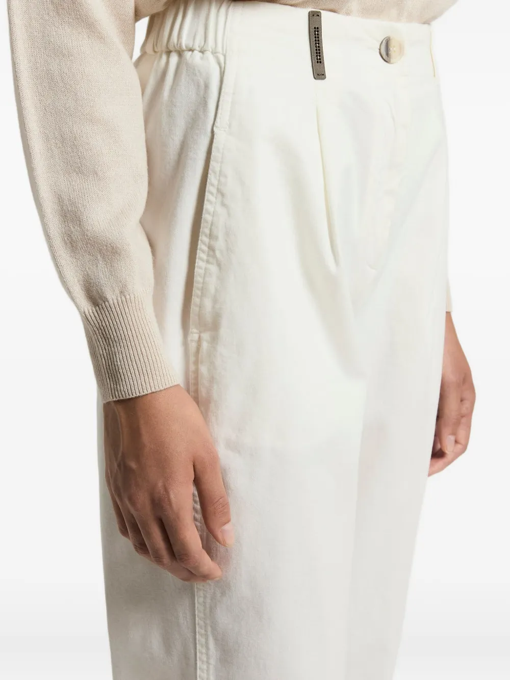 Peserico Elastic-waistband Trousers In White