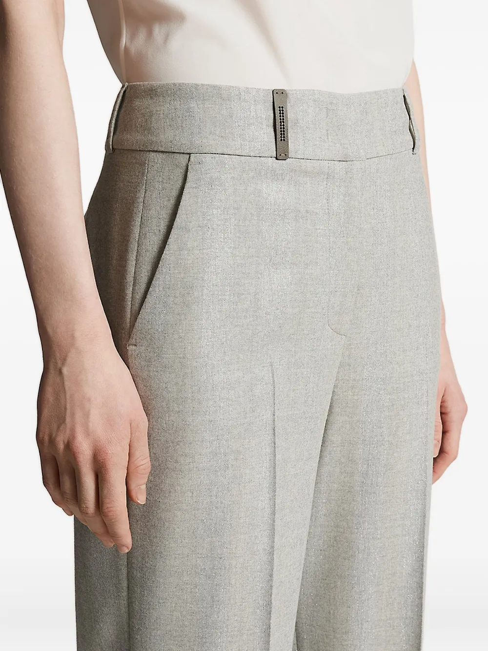 Peserico straight-leg tapered trousers Grijs