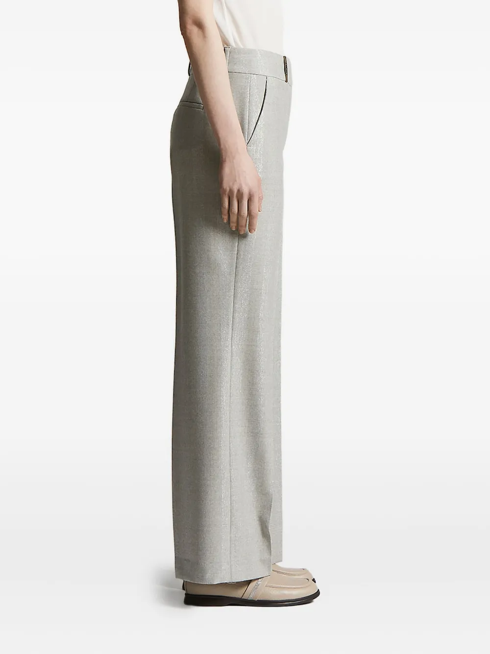 Peserico straight-leg tapered trousers Grijs