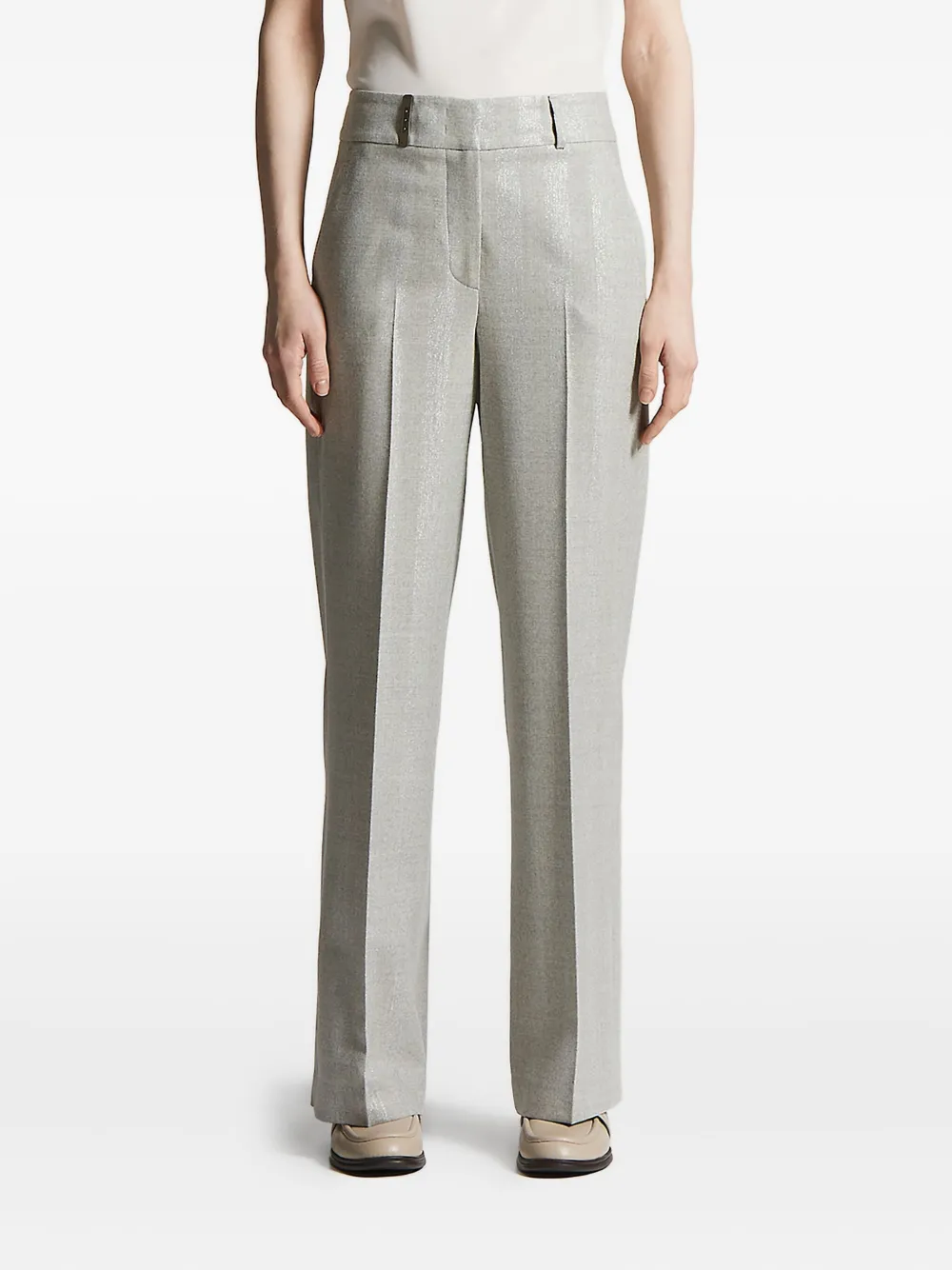Peserico straight-leg tapered trousers Grijs