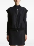 Peserico sequin-embellished sleeveless hoodie - Black