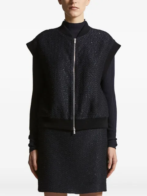 Peserico sequin-embellished sleeveless hoodie