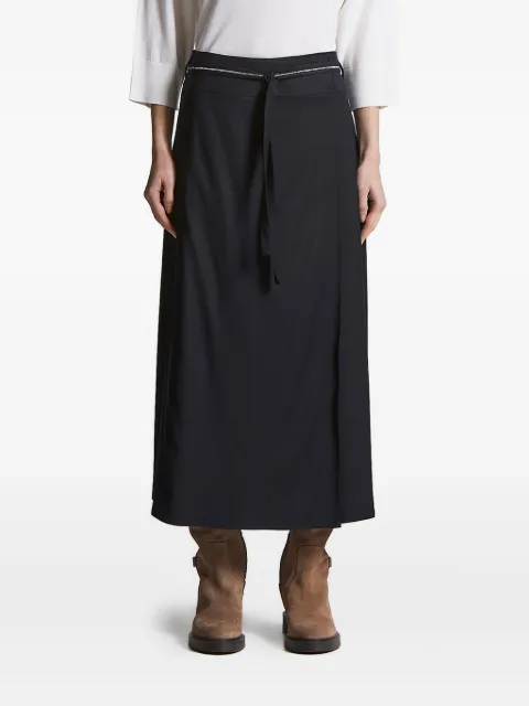 Peserico zip-trimmed wrap skirt