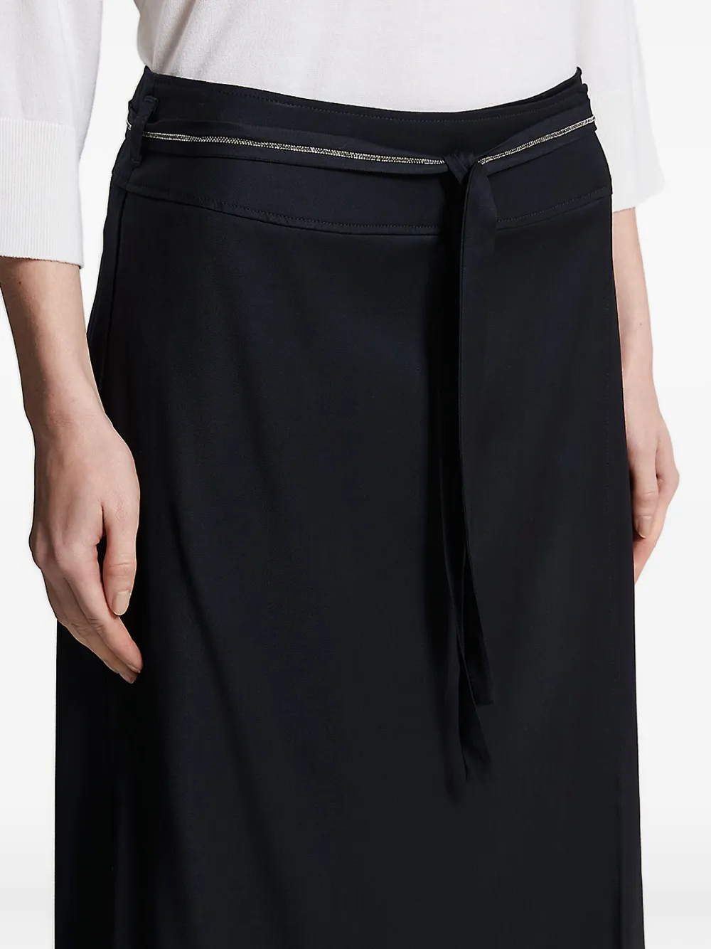 Peserico zip-trimmed wrap skirt Blauw