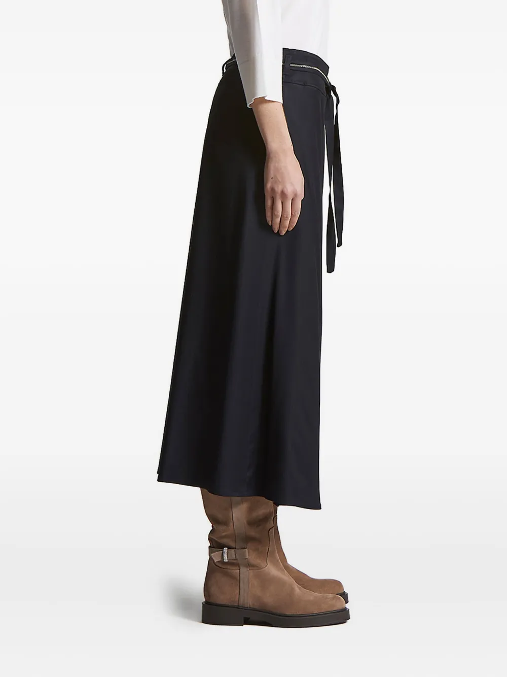 Peserico zip-trimmed wrap skirt Blauw