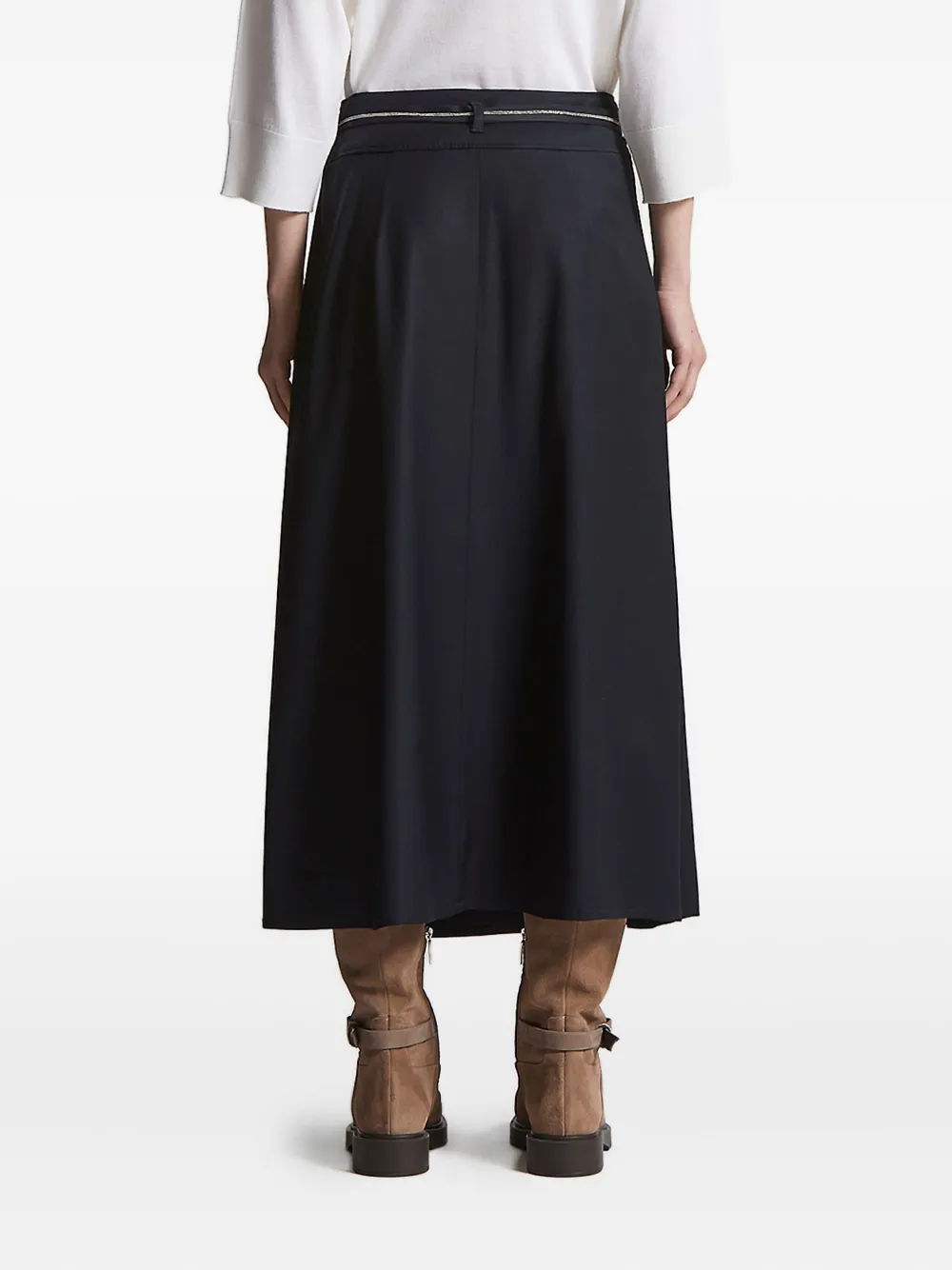 Peserico zip-trimmed wrap skirt Blauw