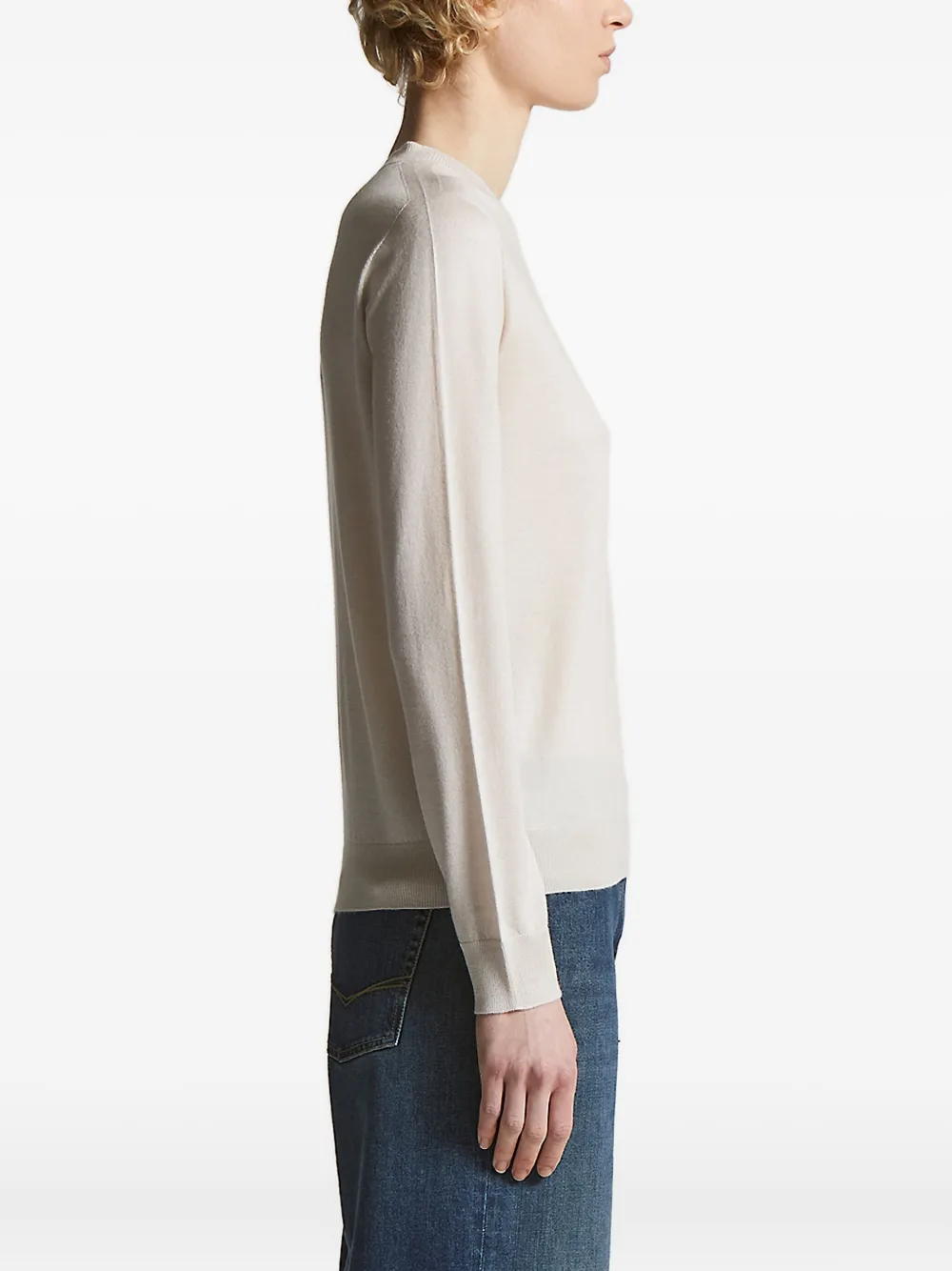 Peserico embellished crew-neck sweater Beige