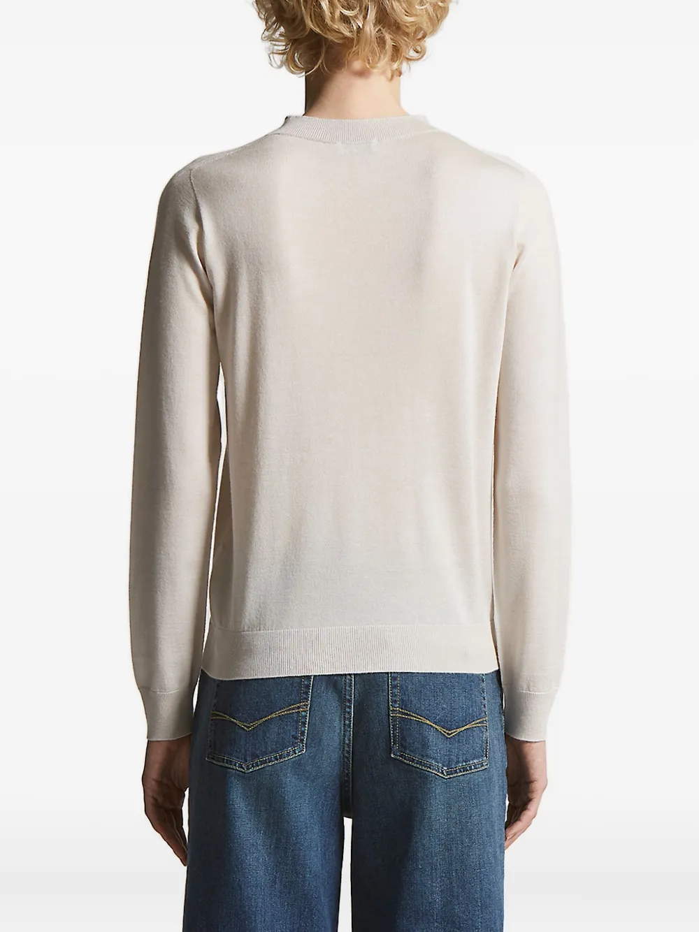 Peserico embellished crew-neck sweater Beige