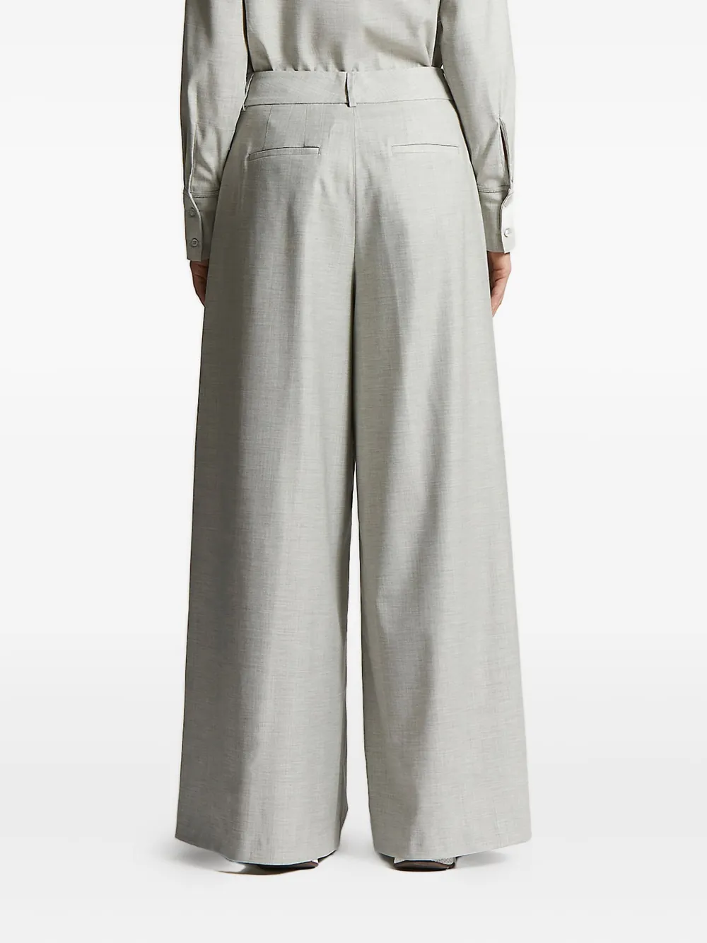 Peserico pleated wide-leg trousers Grijs