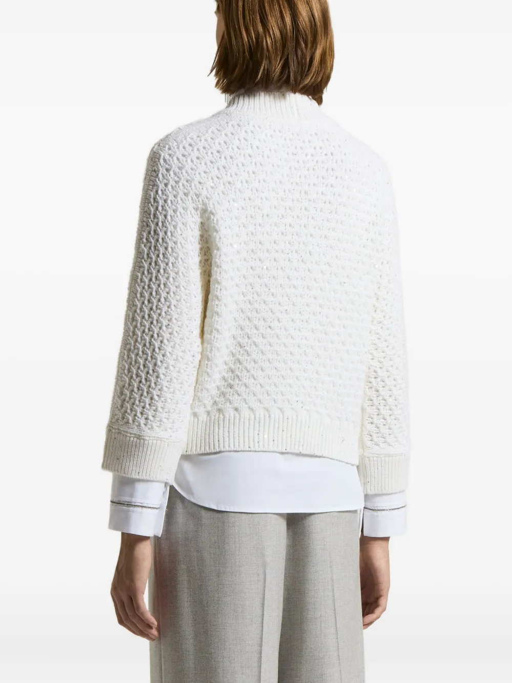 Peserico Button-fastening Wool Cardigan In White