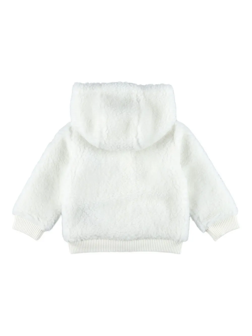 Moncler Enfant Fleece hoodie met rits Beige