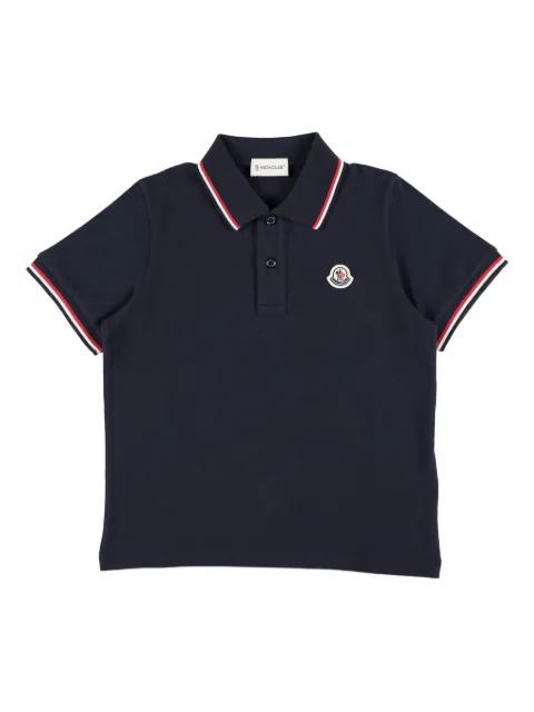 Moncler Enfant logo-patch polo shirt