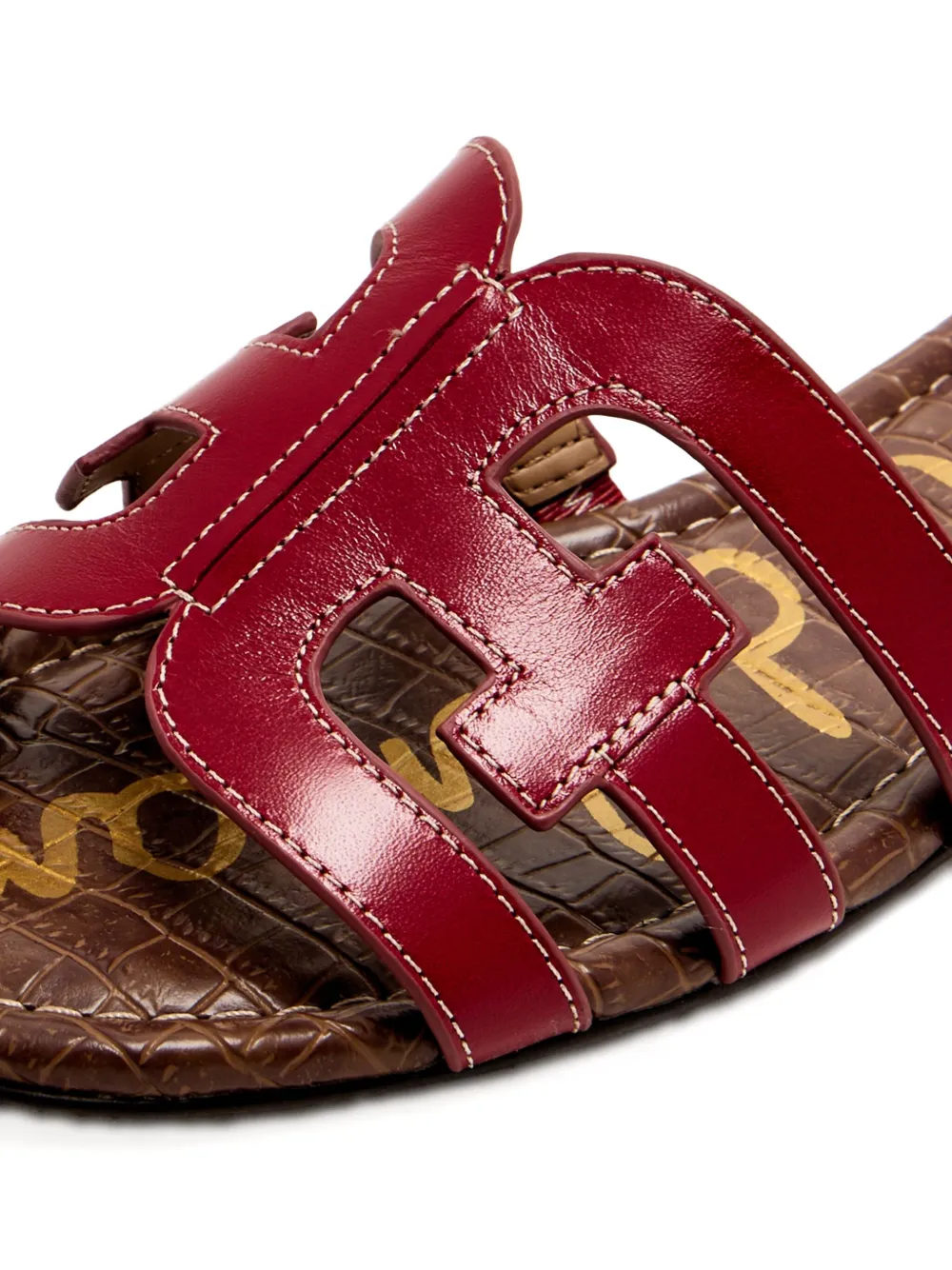 Sam Edelman leather cut-out flats sandals Red