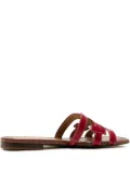 Sam Edelman leather cut-out flats sandals - Red