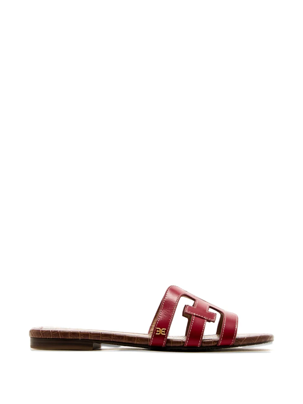 Sam Edelman leather cut-out flats sandals Red