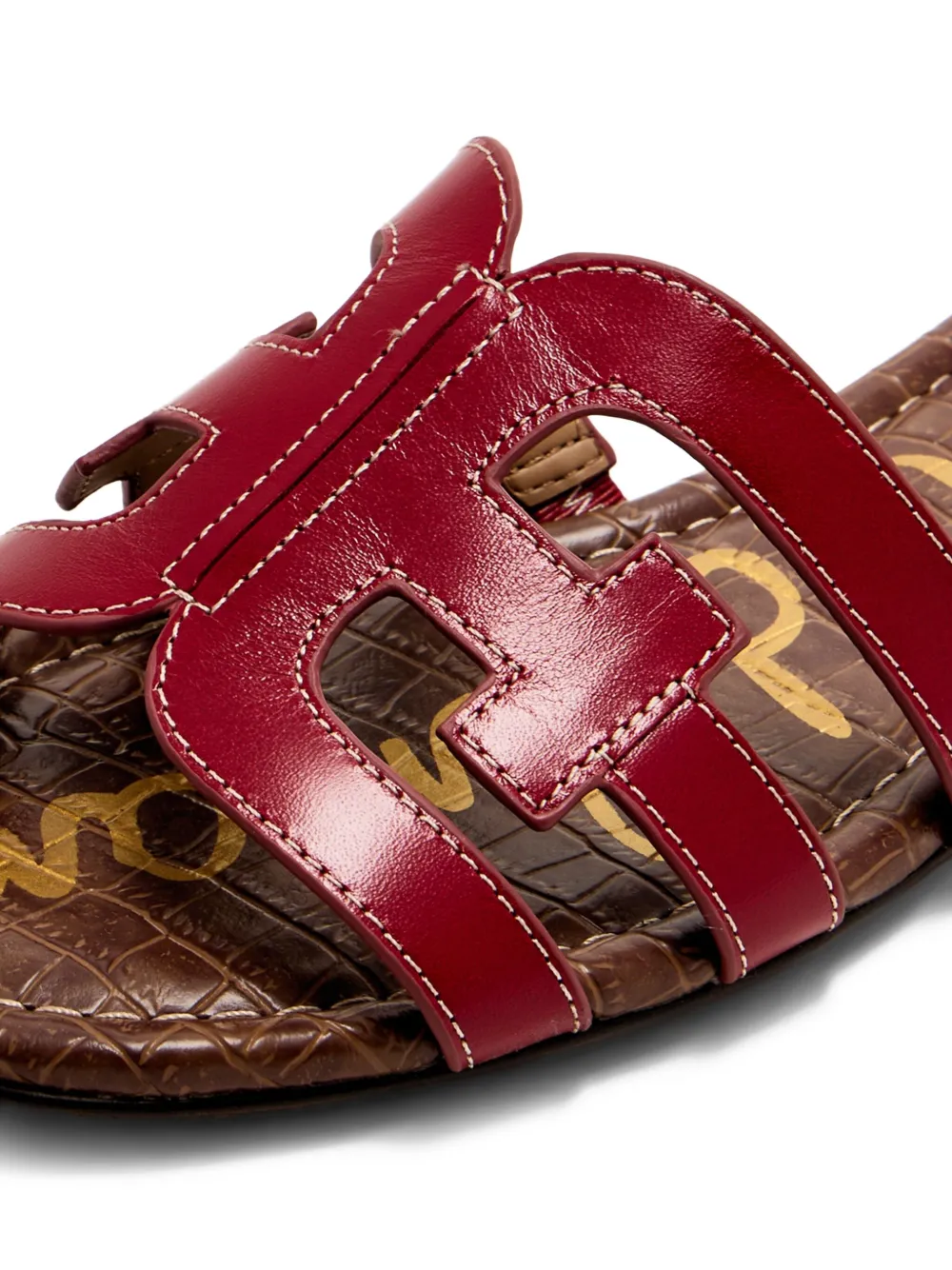 Sam Edelman leather cut-out flats sandals Red