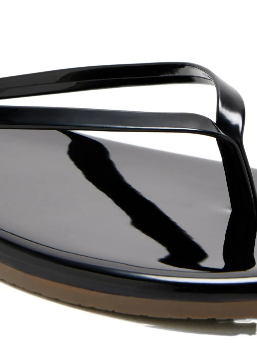 Tkees Lily glossy thong sandals Black
