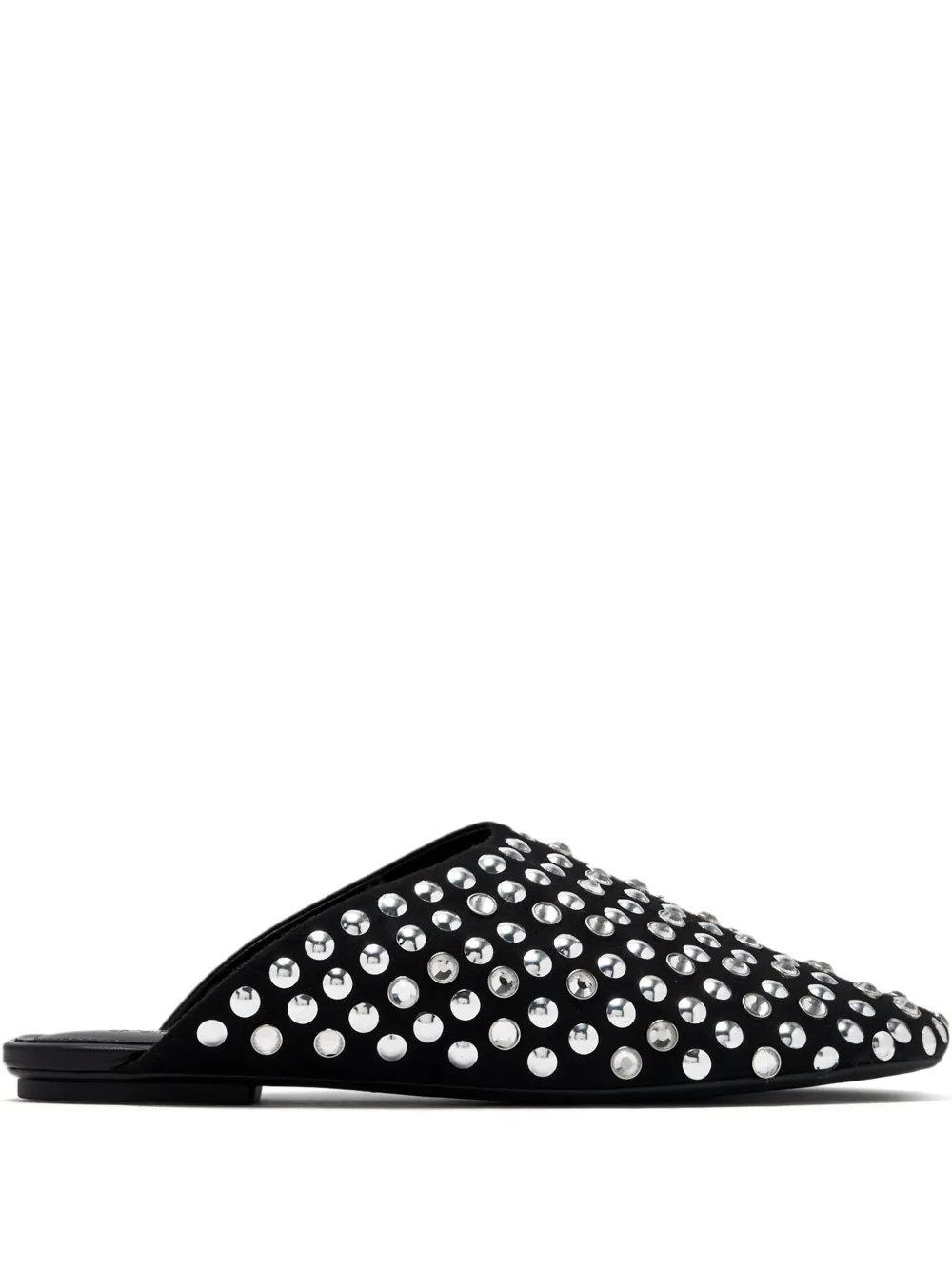 Schutz crystal-embellished ballet flats Black