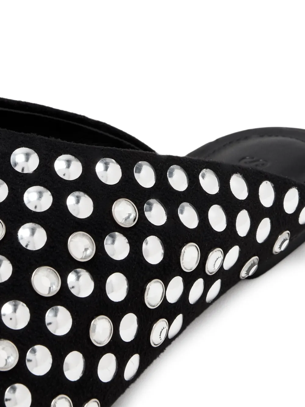 Schutz crystal-embellished ballet flats Black