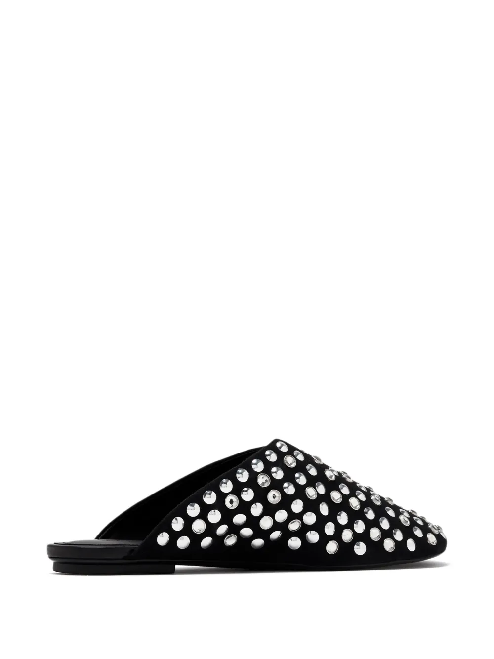 Schutz crystal-embellished ballet flats Black