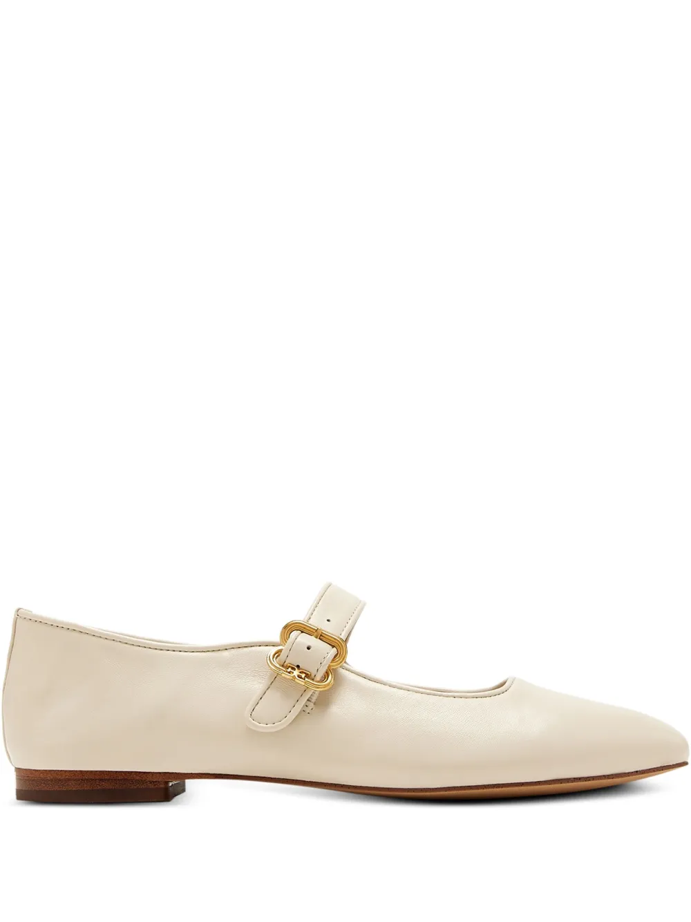 Sam Edelman Buckle-strap Ballet Flats In Neutral