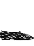 Schutz crystal-embellished ballet flats - Black