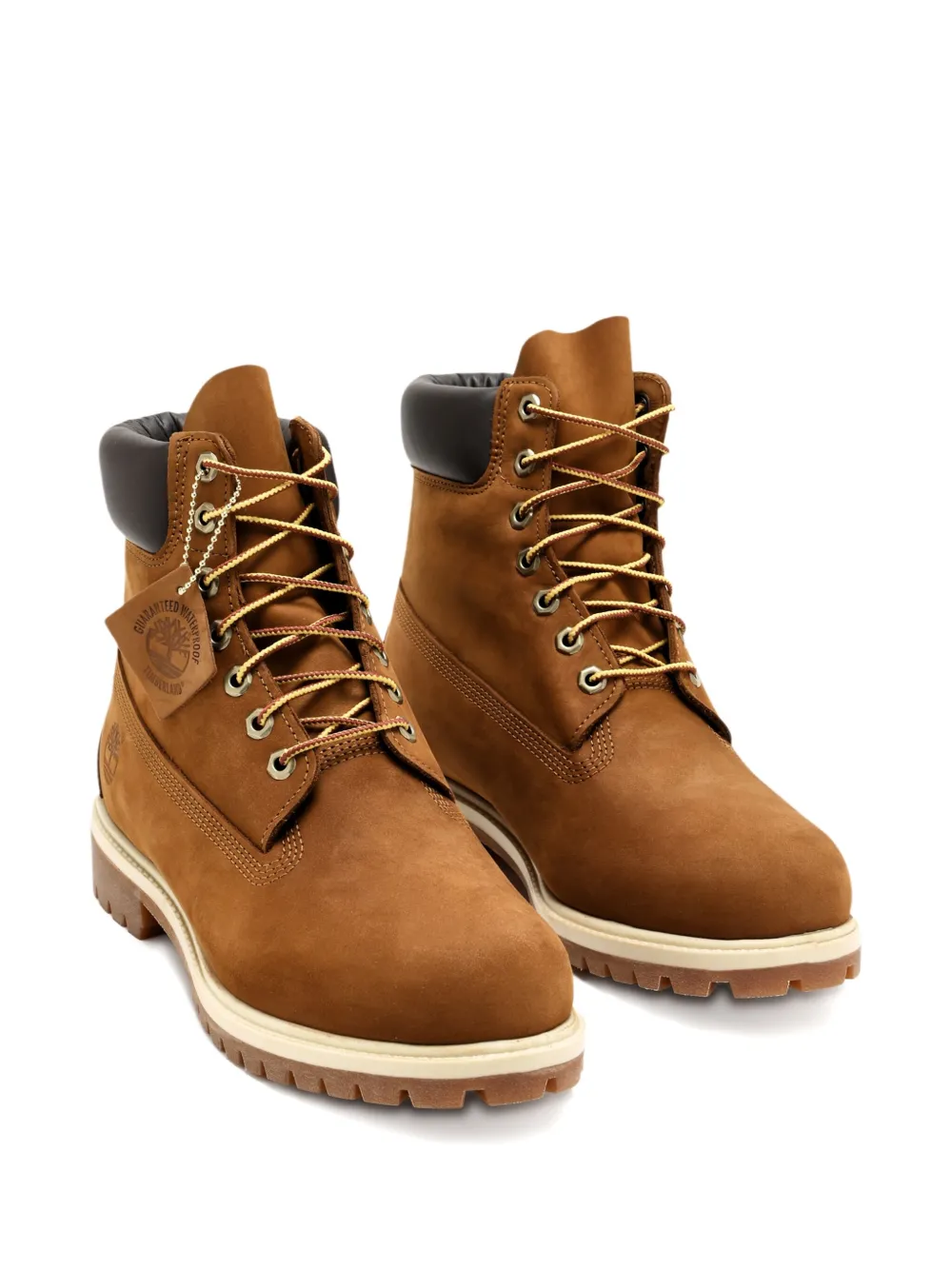 Timberland debossed-logo lace-up boots Brown