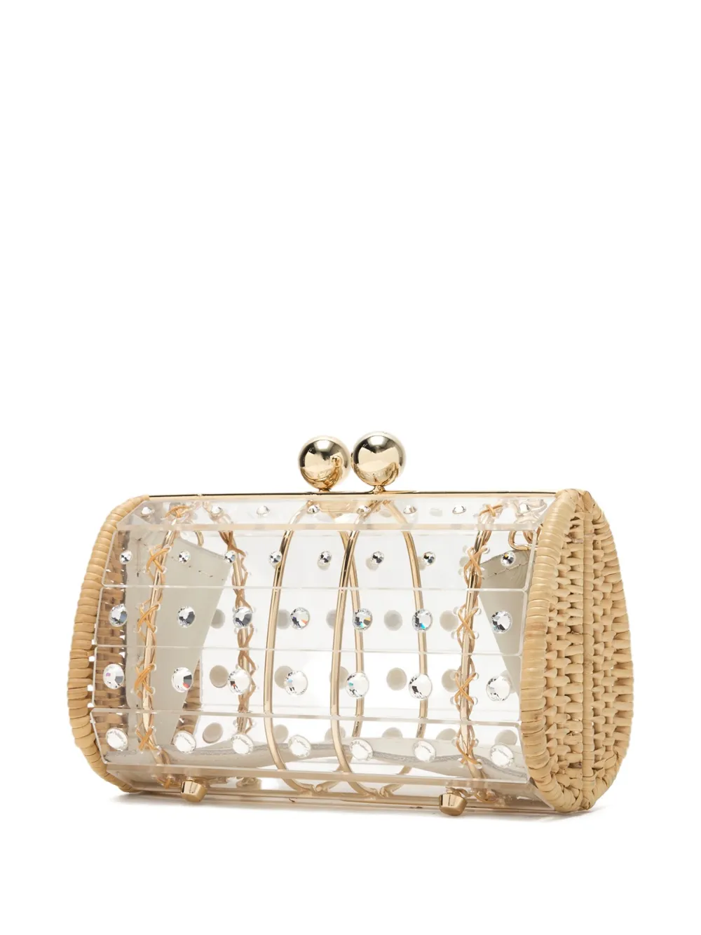 Waiwai Rio Clutch met stras - Wit
