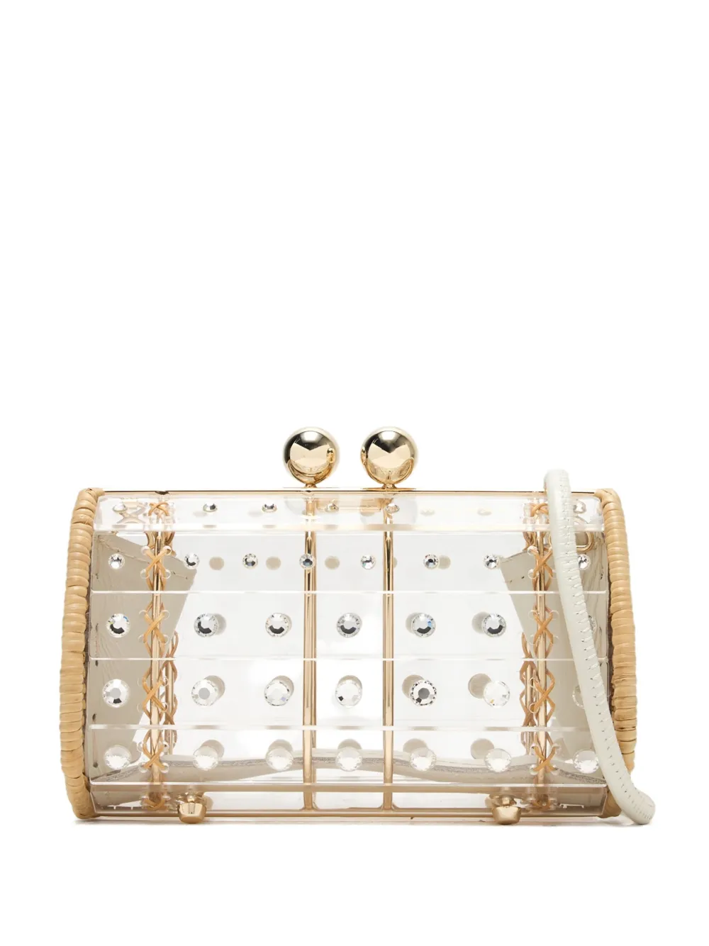 Waiwai Rio Strass クラッチバッグ - ホワイト Waiwai Rio Strass クラッチバッグ - ホワイト