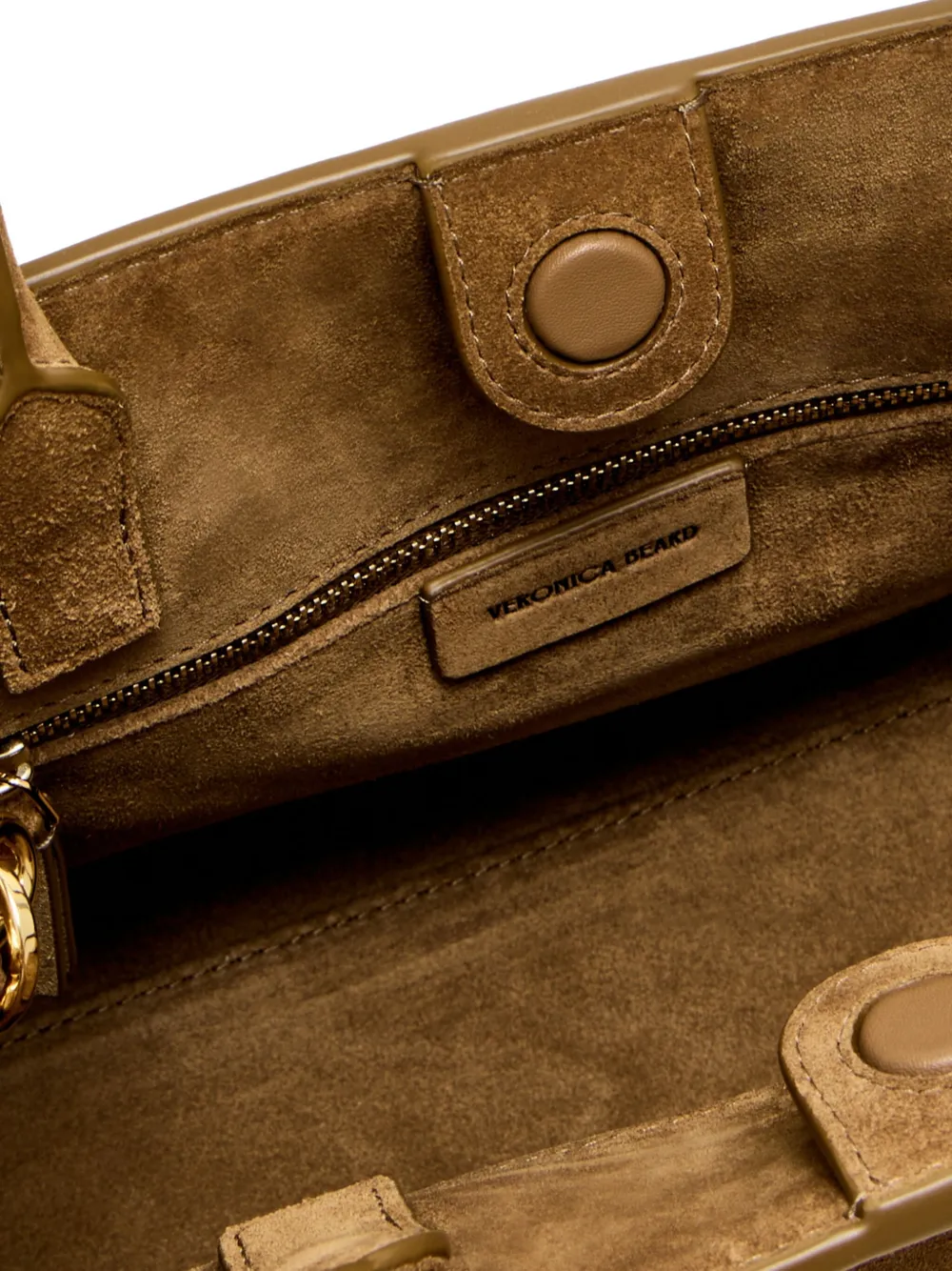 Veronica Beard Dash Suede Satchel Bag In Brown