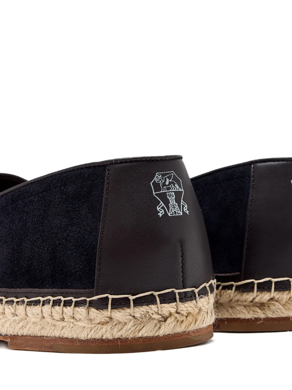 Brunello Cucinelli suede-leather espadrille loafers Blue