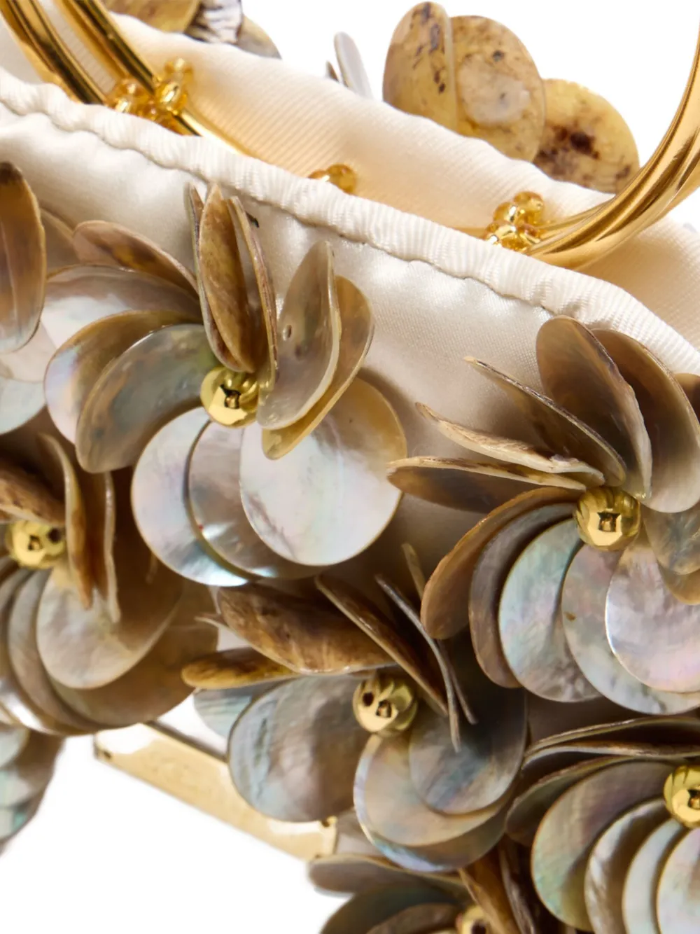 Vanina Fleurs de Shells clutch - Beige