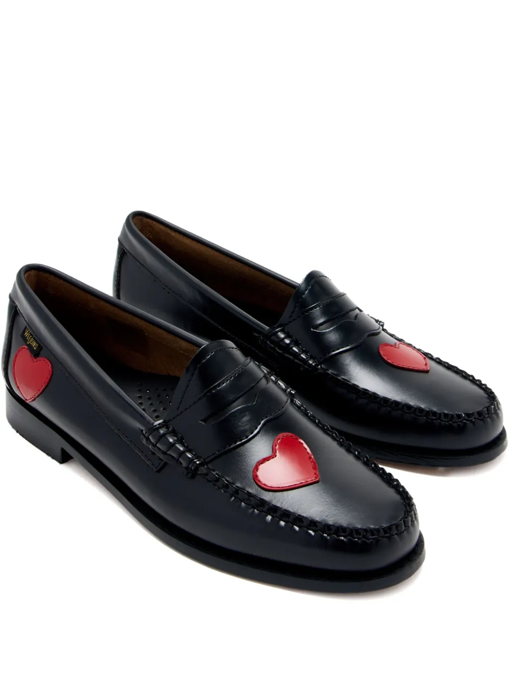 G.H. Bass & Co. heart-embellishment loafers Black