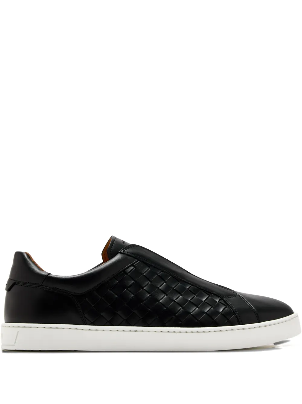 Magnanni woven leather slip-on sneakers Black