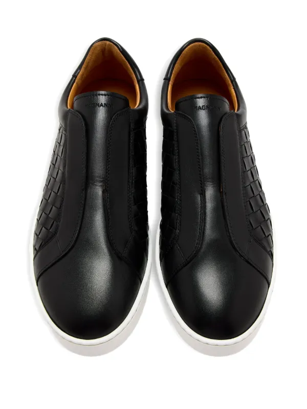 Magnanni ウーブンレザー スリッポンスニーカー | ブラック | FARFETCH JP