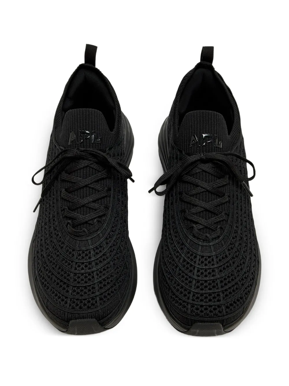 APL: ATHLETIC PROPULSION LABS TechLoom Zipline textured sneakers Black