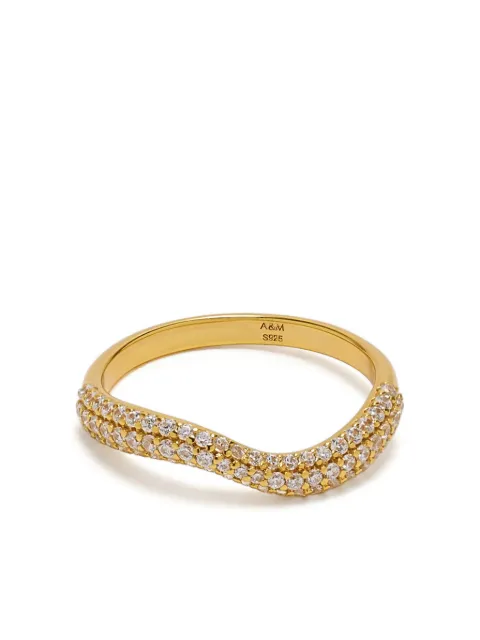 Astrid & Miyu anillo Wave Crystal