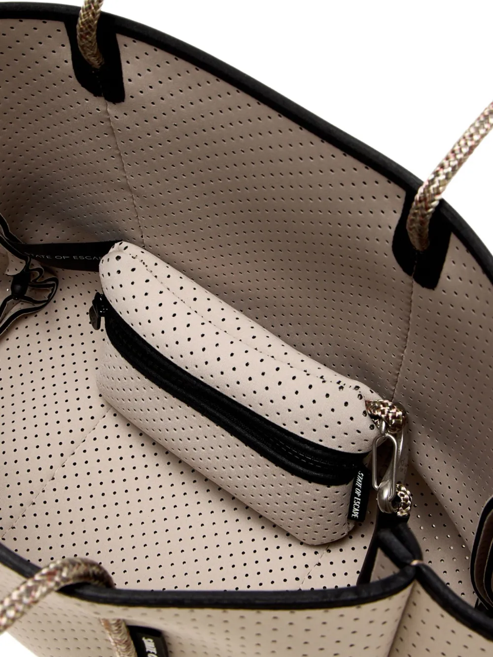 State Of Escape Flying Solo Tote Bag In Neutral