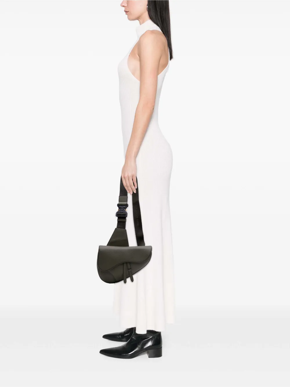 Christian Dior Pre-Owned 2022 Grained Calfskin Saddle Bag crossbody bag | Pre-Owned | Image 2