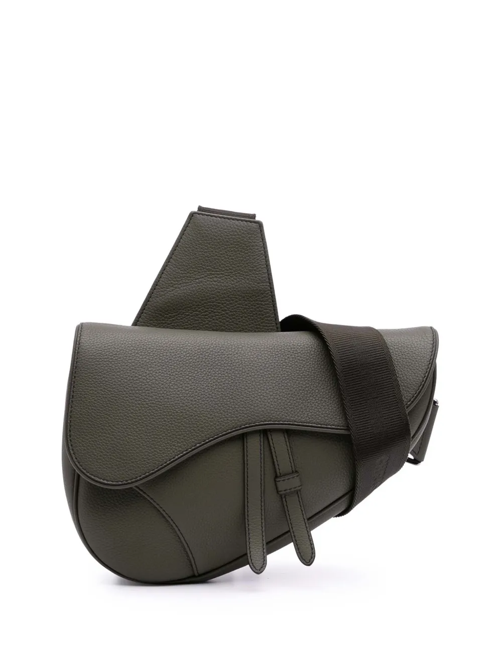 Christian Dior Pre-Owned 2022 Grained Calfskin Saddle Bag crossbody bag | Grey | Image 1