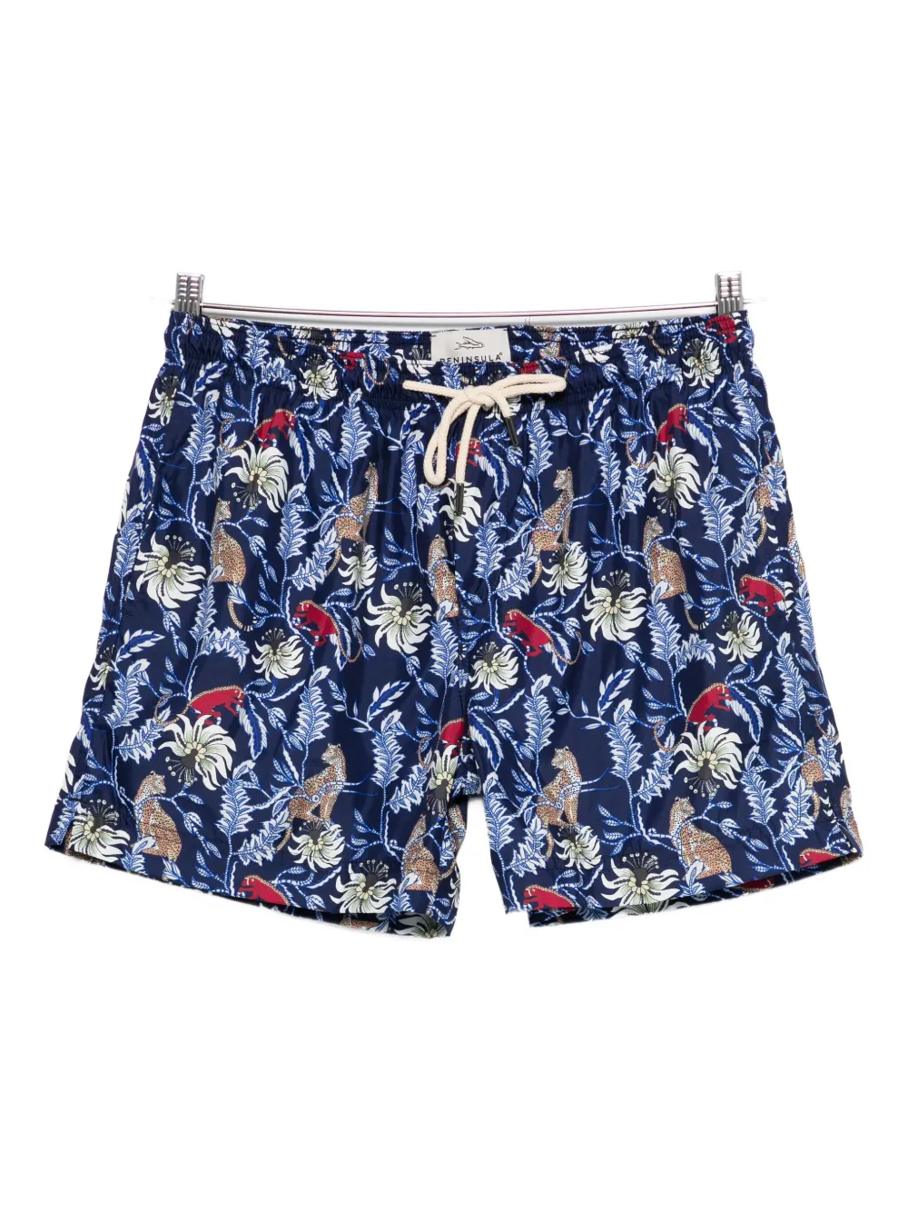 PENINSULA SWIMWEAR Costume da bagno Malindi a fiori con leopardi - Blu