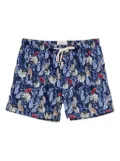 PENINSULA SWIMWEAR Malindi leopard-floral swim shorts - Blue